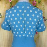 FINE KNITS By ROGER Vintage Blue Polka Dot Sweater Dress Size undefined Photo 4