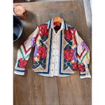 La DoubleJ Edie Jacket Taormina Placée Ivory in Twill Size Small Red Photo 1