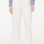 J.Crew Linen Blend Slim Wide Leg Drawstring Pant Pockets Relaxed White US 20 NWT Photo 0