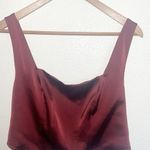Wild Fable Maroon Corset Crop Smocked Back Tank Top Photo 1