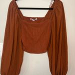 Urban Outfitters NWT Claudia Rust Puff Sleeve Top- NWT Photo 1