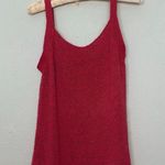 J.Jill Cute Small Knit Red Cotton Tank Top Boho Summer Americana Photo 6