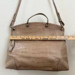 Furla Piper Cartella Sabbia /Beige Croc Embossed Leather Tote Satchel Crossbody Photo 9