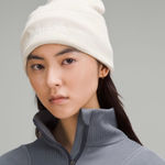 Lululemon  NWT Warm Revelation Beanie Merino Wool Blend Heathered Bone Color Photo 0