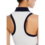 Splits59  Austin Airweight Crop Polo Top Women's Size L White Navy Athleisure NWT Photo 1