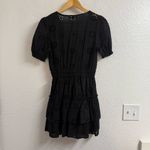 WAYF  Reese Smocked-waist Tiered Mini Dress In Black Size XS Photo 1