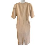 Lafayette 148 New York Nude 100% Wool Crepe Short Sleeve Dress, Size 6 Tan Photo 1