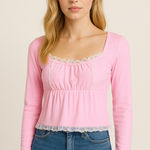 Boutique 💝 cute pink long sleeve 💝​​​​​​​​​​​​​​​​​​​​​ Photo 0