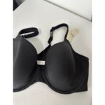 Cacique  Women Size‎ 46C Black Cotton T-Shirt Bra Underwire Shaping NWT Photo 2