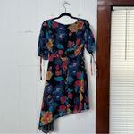 Leith  Multicolor Floral Asymmetrical Dress Size‎ Small Photo 4