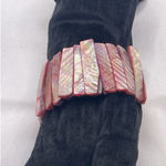 Pink Abalone Shell Stretch Bracelet Very Nice B30 Photo 0