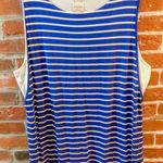 Chico's Chico’s Blue Striped Double Layered Dress Photo 9