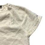 Massimo Dutti  linen embellished cap sleeve blouse medium Photo 3