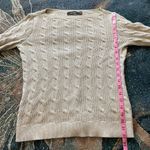 Lauren Ralph Lauren Black Label Cable Knit Cream Sweater Preppy Fall M Vintage Size M Photo 11