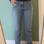 VTG London Jean Womans Straight Leg Button Fly Mid Rise Denim Blue Jeans Size 8 Photo 0