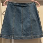 Kendall + Kylie Blue A-Line Mini Skirt Casual Size 28 Zipper Photo 1