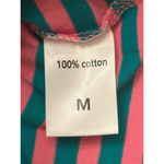 Amazon  brand Medium New in Bag Pink and Green Striped V Neck Tee Photo 11