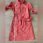 Sharagano  Coral Linen Blouse Photo 5