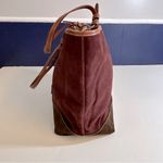 Dooney & Bourke Brown Suede Tote Bag Photo 3