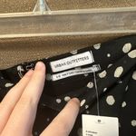 Urban Outfitters NWT  Women Black Ruffle Hem Polka Dot Wrap Mini Skirt Size Large Photo 2
