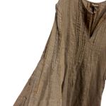 Tommy Bahama linen eyelet sample dress with long sleeves khaki tan color small Photo 2