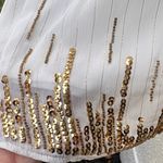 Reba White Sleeveless Blouse with Gold Detailing Photo 2