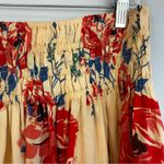 THE GREAT 100% Silk Viola Echo Rose Floral Print Maxi Skirt Size 2 Red Photo 4