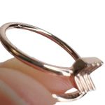 Rose Gold Tone Arrow Thin Dainty Band Wrap Ring Photo 6