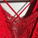 VTG Climax 80s David Howard Red Party Prom NYE Dress Ruffles Dramatic 3/4 *XXS Photo 1