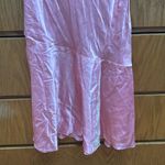 Love Shack Fancy  pink satin cowl neck dress Photo 2