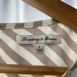 Madewell  Broadway & Broome Stripe Short Sleeve Mini Dress in Brown Cream Size‎ 2 Photo 1