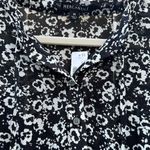 J.Crew Mercantile Black and White Floral Flowy Sheer Long Ruffle Sleeve… Photo 5