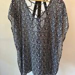 Kona Sol  Small Oversized Striped Kimono Tribal Beach Swim Coverup Tunic Dress Photo 0