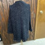 Madewell black cardigan with fringe detail and pockets S 100% cotton Photo 8