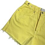 7 For All Mankind Easy Fringed Hem Shorts in Banana Yellow Womens 29 Photo 2