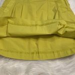 J.Crew pleated A-line side zip skirt chartreuse cotton poplin 6 Photo 4