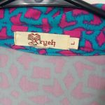 Aryeh  Blue and Pink Wrap‎ Dress Photo 2