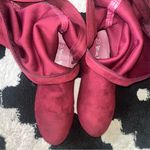 Nature Breeze  Burgundy Over-the-Knee Boots Photo 4