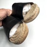 Coach Claudia Black Leather Slide Espadrille Open Toe Sandals S-361 Sz 11 Photo 1