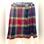 Talbots Vintage  Wrap Pleated Mini Skirt Size 6 Wool Kilt Style Academia Preppy Photo 0