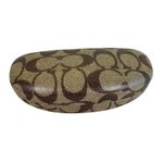 Coach  Signature C Monogram Brown Hard Clamshell Eyeglass Case Photo 0