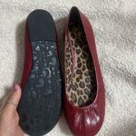 Gianni Bini  Red Leather Pleat It Ballet Flat Photo 3