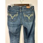 Vigoss Jeans 7 Blue Skinny Mid Rise Whiskered Y2K Vintage Stretch Indie Boho Photo 2