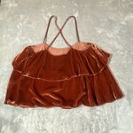 Madewell  Women's‎ Small Camisole Tank Top Ruffle Velvet Hippie Y2K Boho Babydoll Photo 8