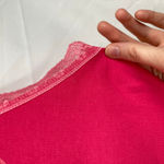 Old Navy  Y2K Womens L Pink Lace Trim Ribbed Fitted Tank Top Preppy Layering Photo 5