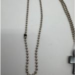 Ankh‎ Cross Pendant Necklace Hematite Tone Bead Chain Ancient Egyptian Symbol Black Photo 6