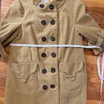 Anthropologie  Mustard Double-Breasted Pea has no tag , this has the measurements Photo 6