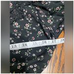 Topshop  Mini Dress Womens 8 Black Floral Long Sleeve Ruffle Collar Photo 14