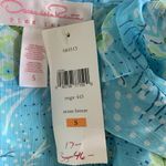 Oscar de la Renta  Robe Small Blue Sheer Short Sleeve‎ Luxury Designer NWT Photo 5