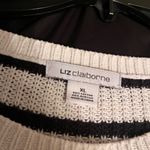 Liz Claiborne  Black and White Crew Neck Sweater Photo 1